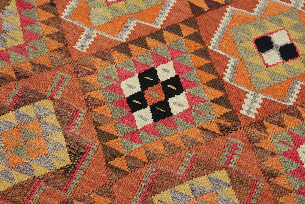 Vintage Heriki Kilim Runner - Artisan Refinished 86x303cm detail image 5 at Sama Rugs