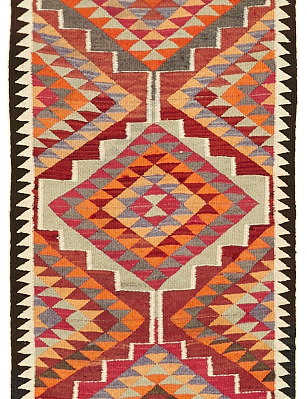 Vintage Heriki Kilim Runner - Global Heritage 90x322cm