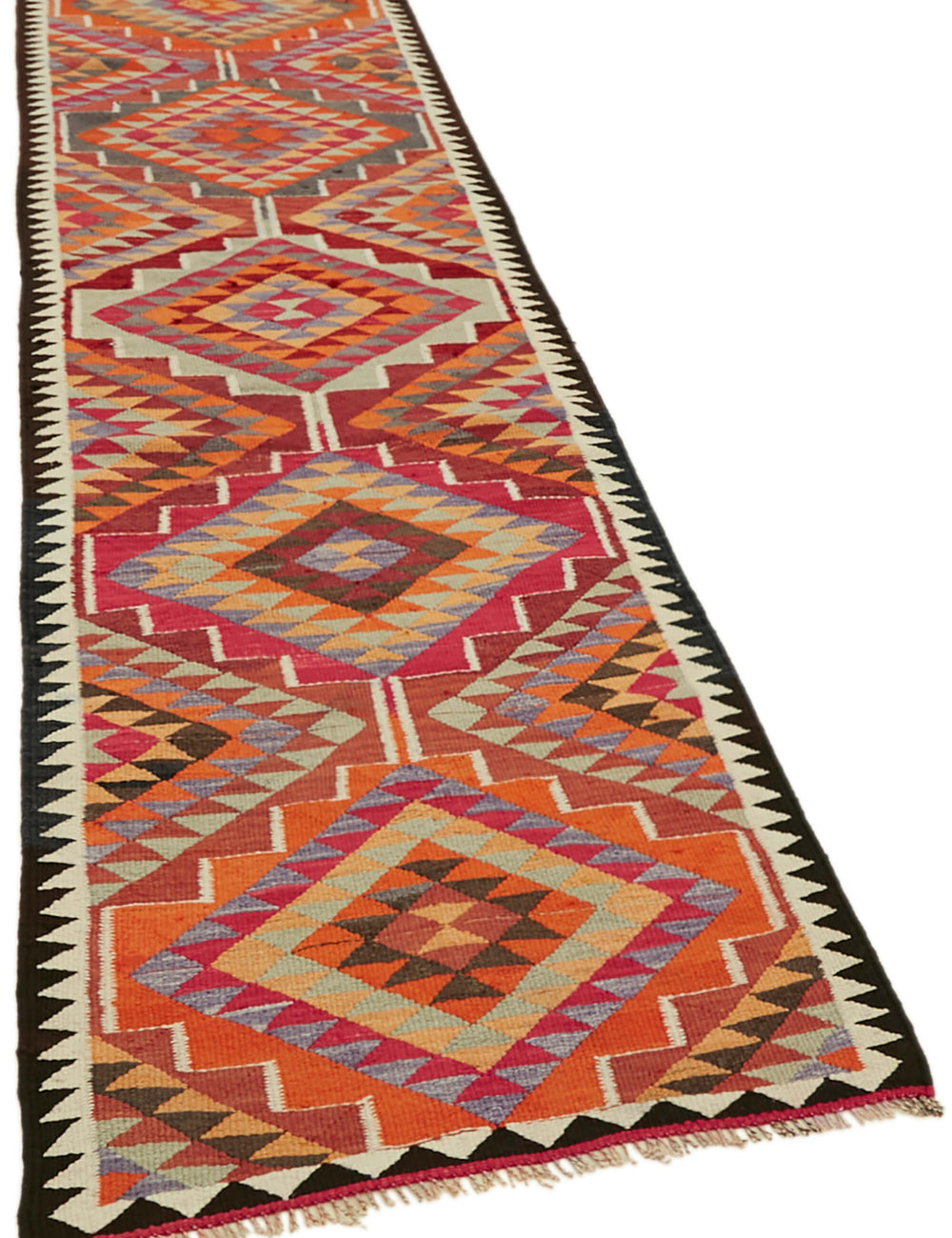 Vintage Heriki Kilim Runner - Global Heritage 90x322cm