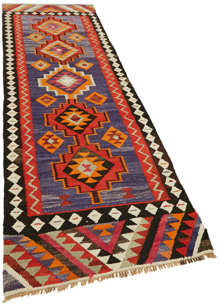 Vintage Heriki Kilim Runner - Timeless Passage 97x324cm detail image 2 at Sama Rugs