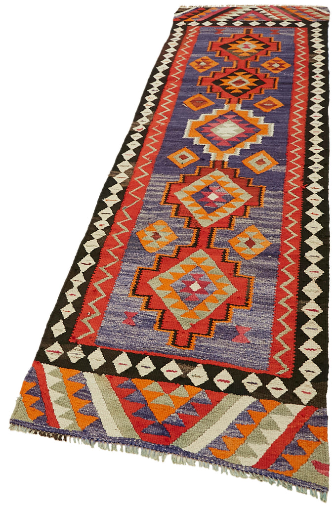 Vintage Heriki Kilim Runner - Timeless Passage 97x324cm detail image 3 at Sama Rugs