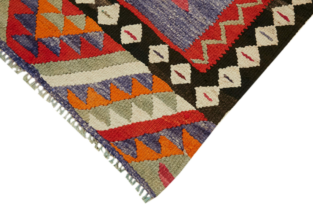 Vintage Heriki Kilim Runner - Timeless Passage 97x324cm detail image 4 at Sama Rugs
