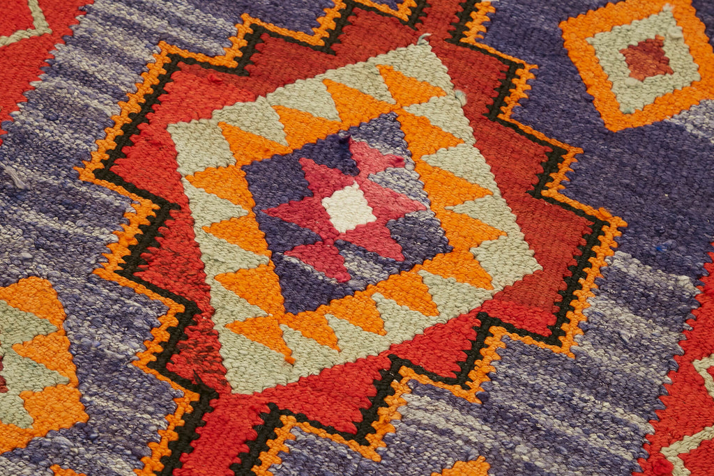 Vintage Heriki Kilim Runner - Timeless Passage 97x324cm detail image 5 at Sama Rugs