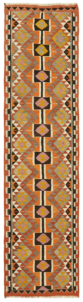 Vintage Heriki Kilim Runner - Collected Corridor 89x378cm at Sama Rugs