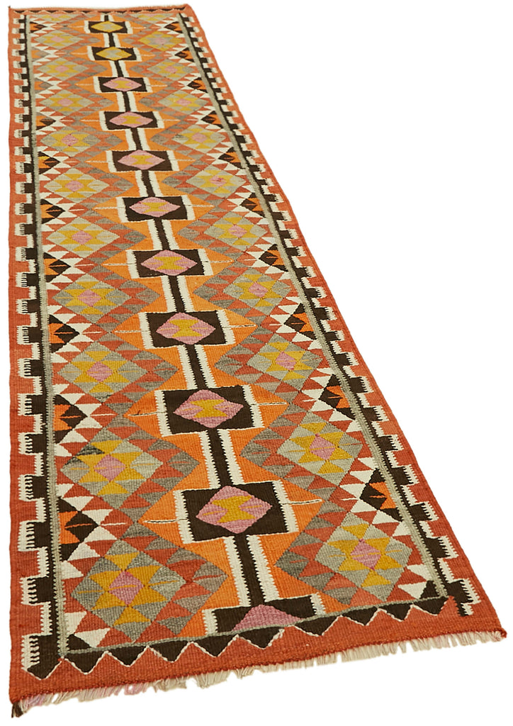 Vintage Heriki Kilim Runner - Collected Corridor 89x378cm detail image 2 at Sama Rugs