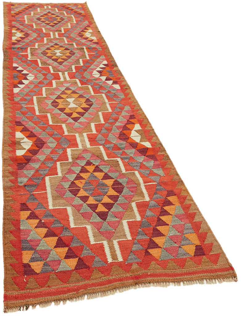 Vintage Heriki Kilim Runner - Restored Nomad 96x348cm detail image 2 at Sama Rugs