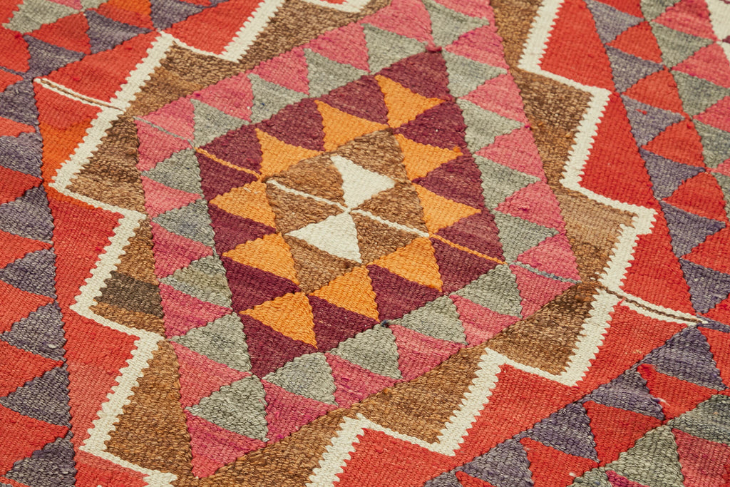 Vintage Heriki Kilim Runner - Restored Nomad 96x348cm detail image 5 at Sama Rugs