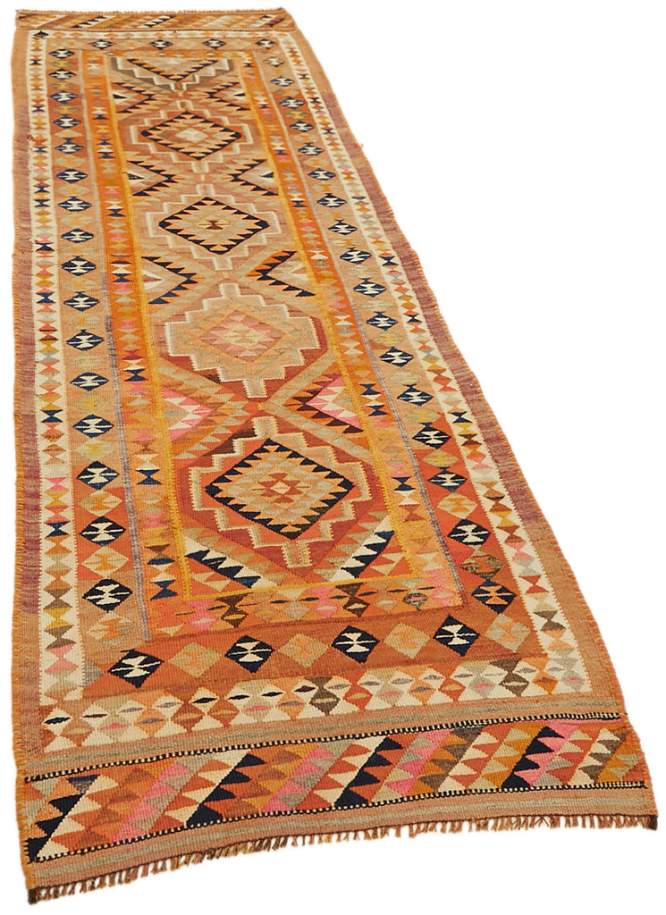 Vintage Heriki Kilim Runner - Anatolian Passage 97x307cm detail image 2 at Sama Rugs