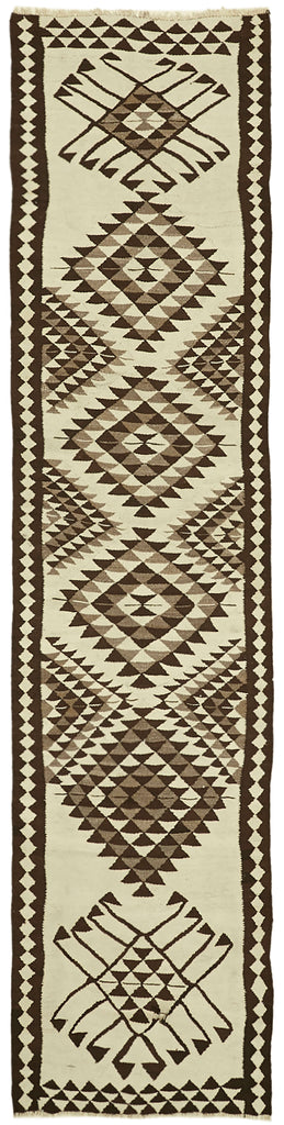 Vintage Heriki Kilim Runner - Crafted Archive 95x373cm at Sama Rugs
