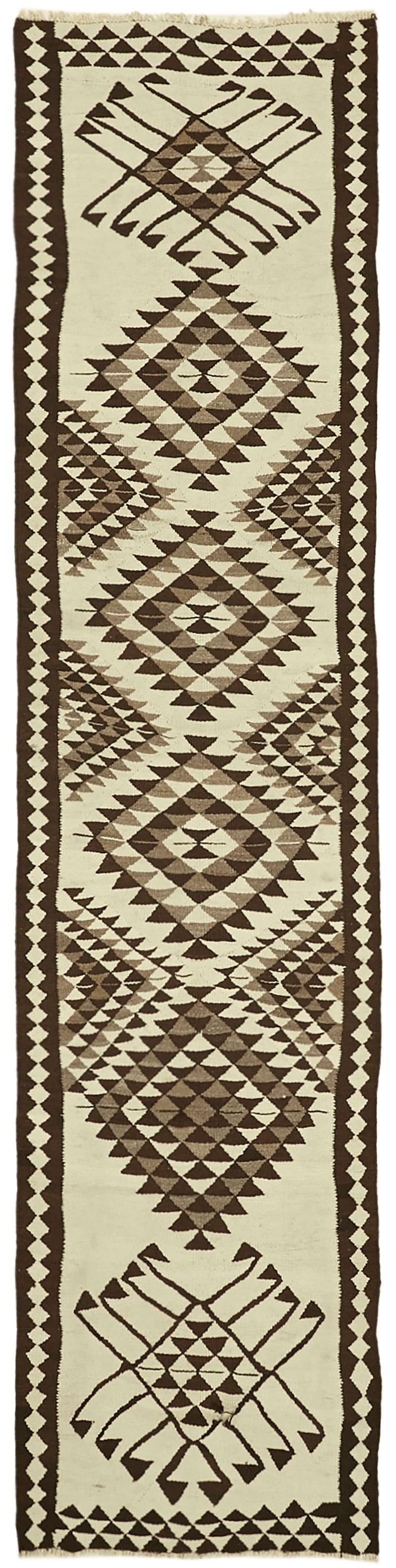 Vintage Heriki Kilim Runner - Crafted Archive 95x373cm at Sama Rugs