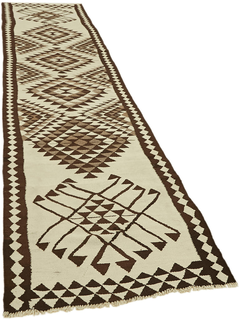 Vintage Heriki Kilim Runner - Crafted Archive 95x373cm detail image 2 at Sama Rugs