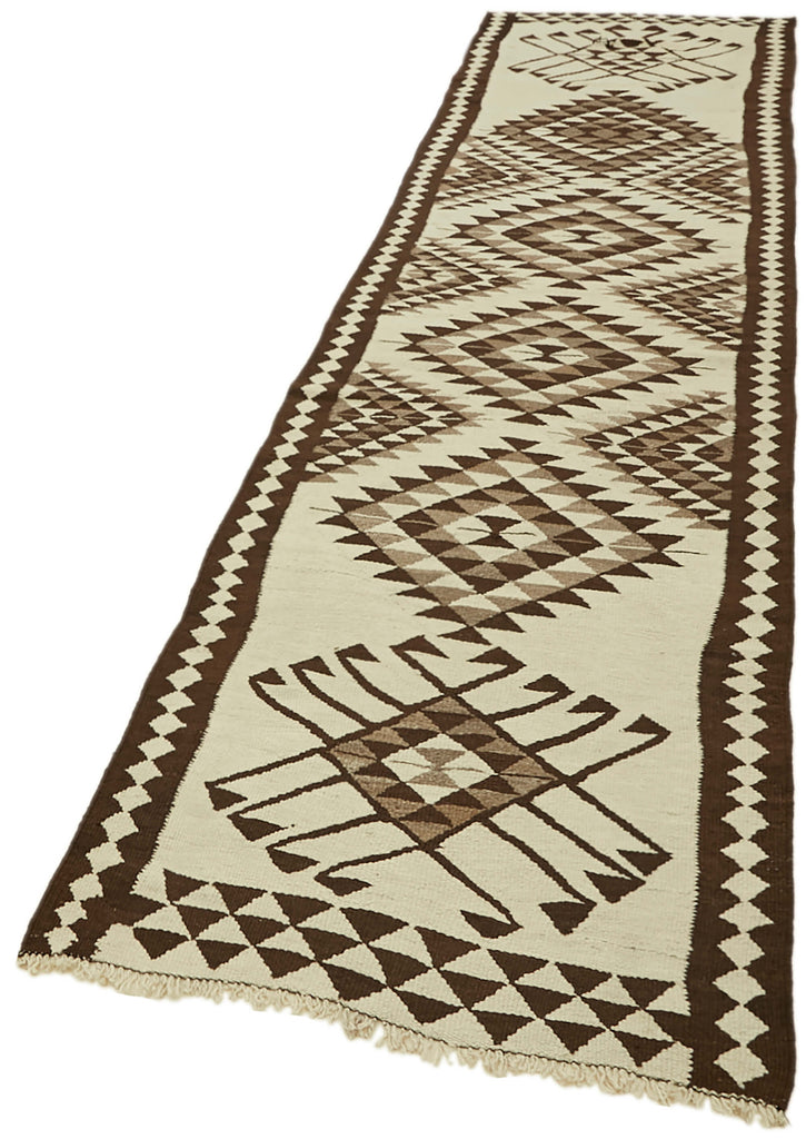 Vintage Heriki Kilim Runner - Crafted Archive 95x373cm detail image 3 at Sama Rugs
