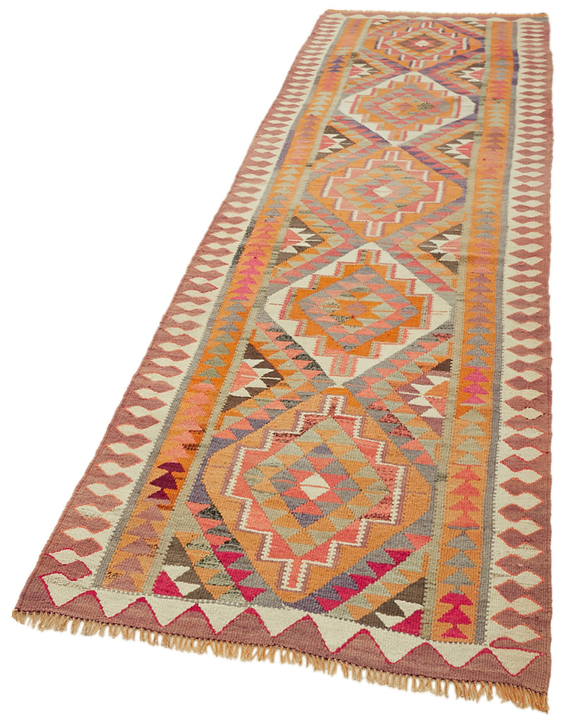 Vintage Heriki Kilim Runner - Worldly Runner 107x342cm detail image 3 at Sama Rugs