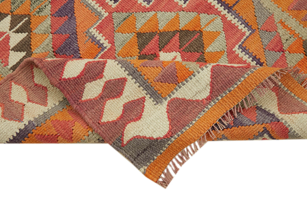 Vintage Heriki Kilim Runner - Worldly Runner 107x342cm detail image 6 at Sama Rugs