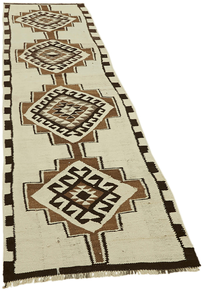 Vintage Heriki Kilim Runner - Anatolian Archive 90x310cm detail image 2 at Sama Rugs