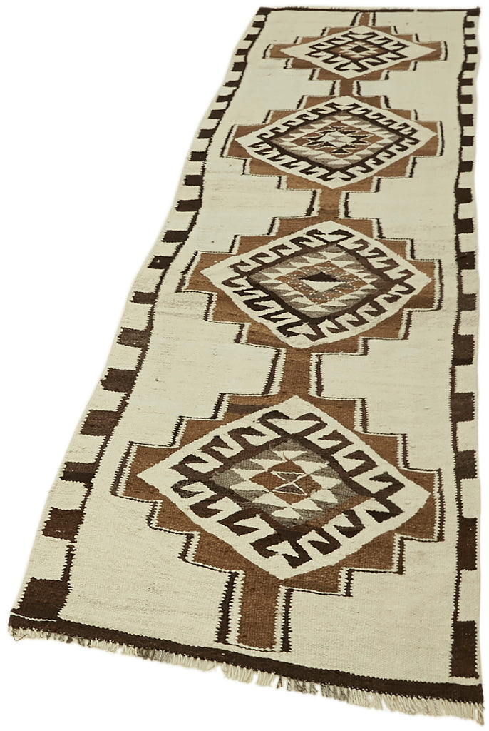 Vintage Heriki Kilim Runner - Anatolian Archive 90x310cm detail image 3 at Sama Rugs