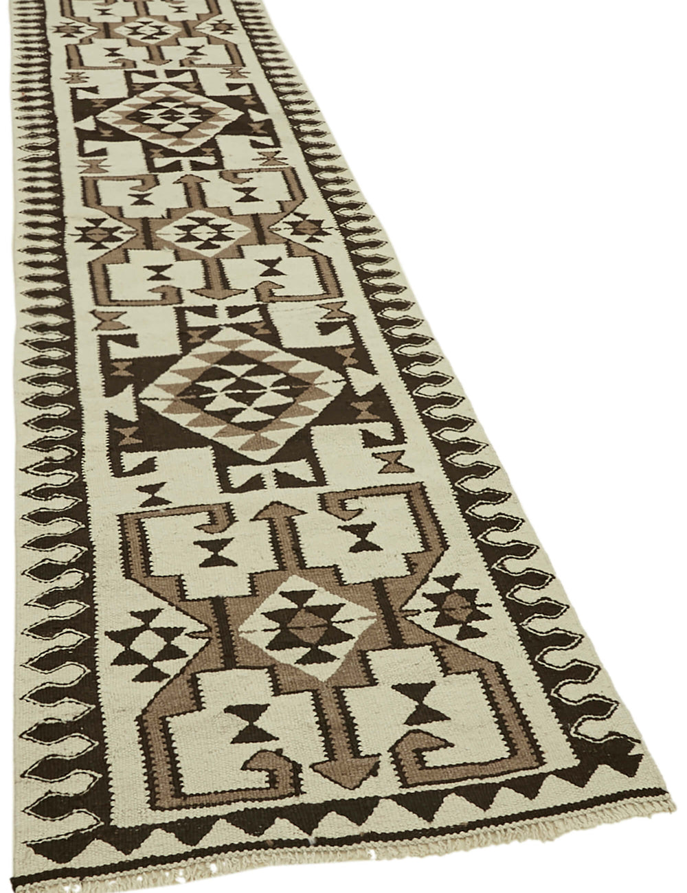 Vintage Heriki Kilim Runner - Restored Heritage 92x325cm