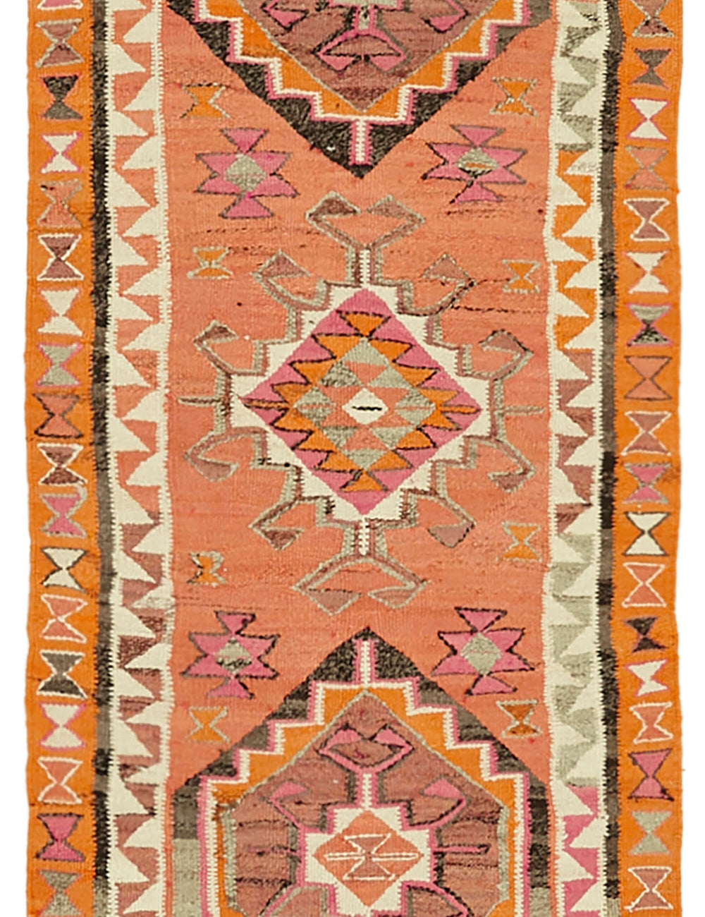 Vintage Heriki Kilim Runner - Old World Passage 103x351cm