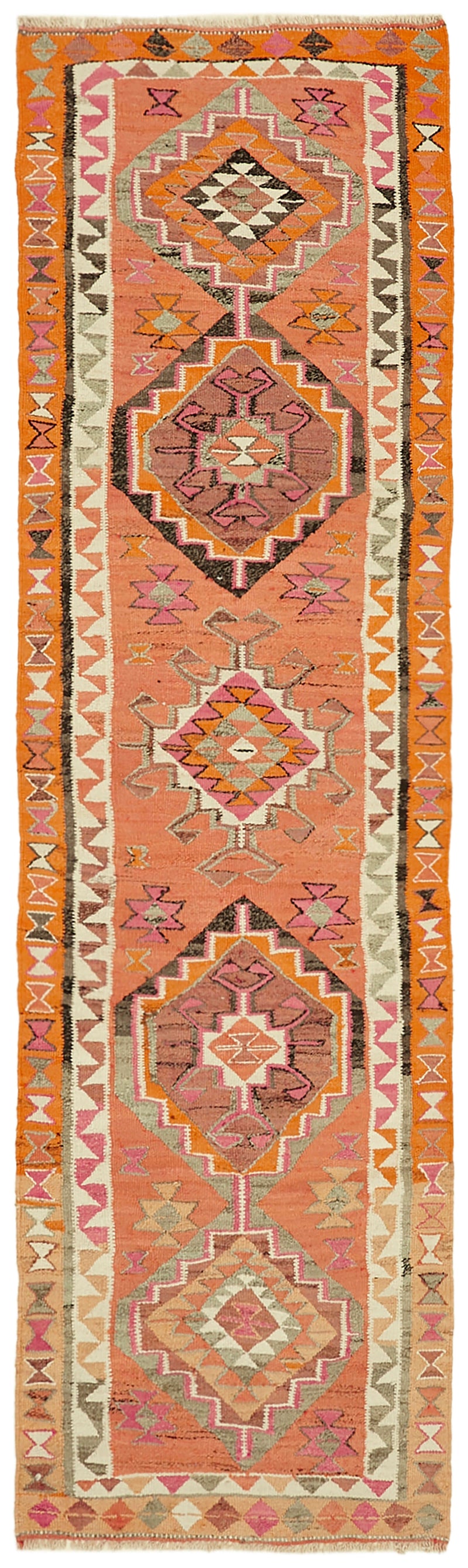 Vintage Heriki Kilim Runner - Old World Passage 103x351cm at Sama Rugs