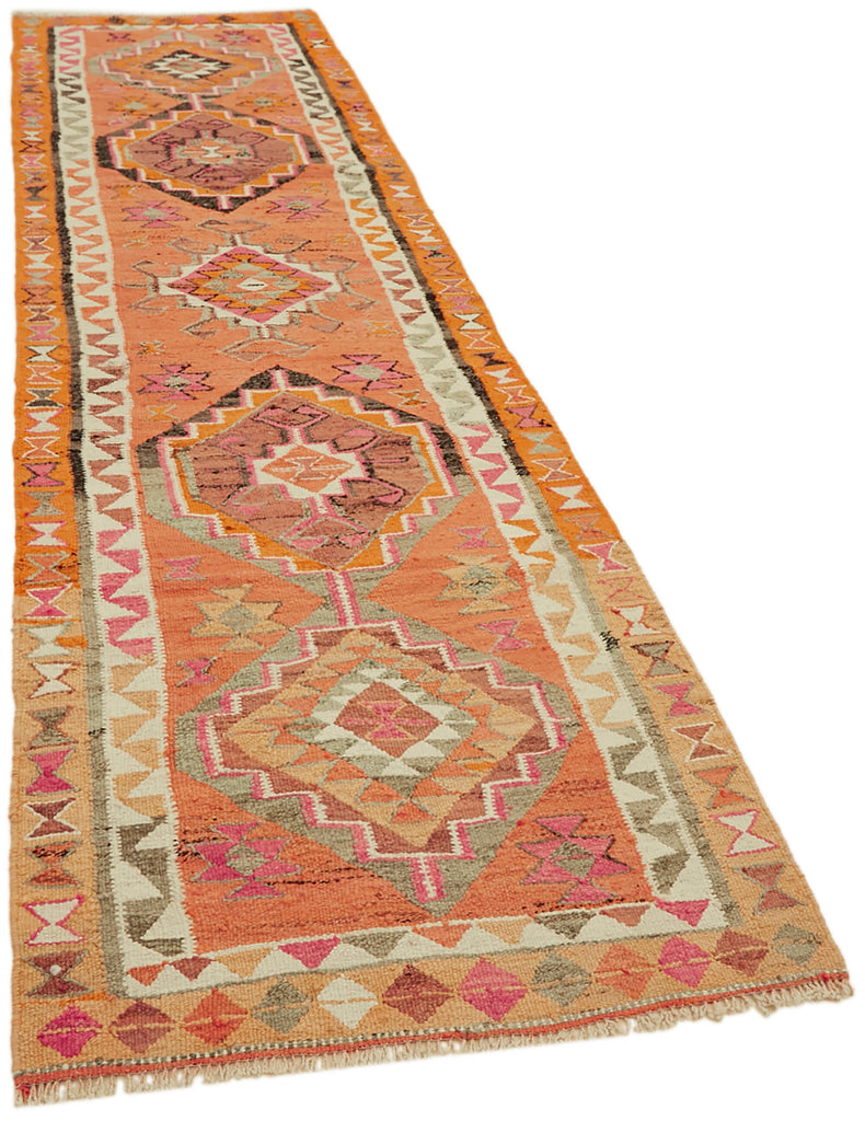 Vintage Heriki Kilim Runner - Old World Passage 103x351cm detail image 2 at Sama Rugs