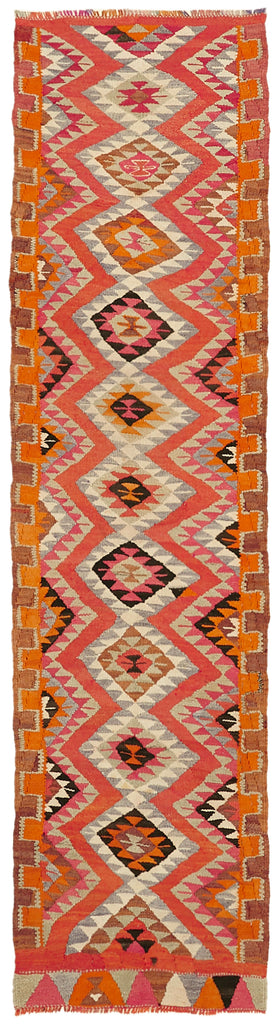 Vintage Heriki Kilim Runner - Hand Restored 95x337cm at Sama Rugs