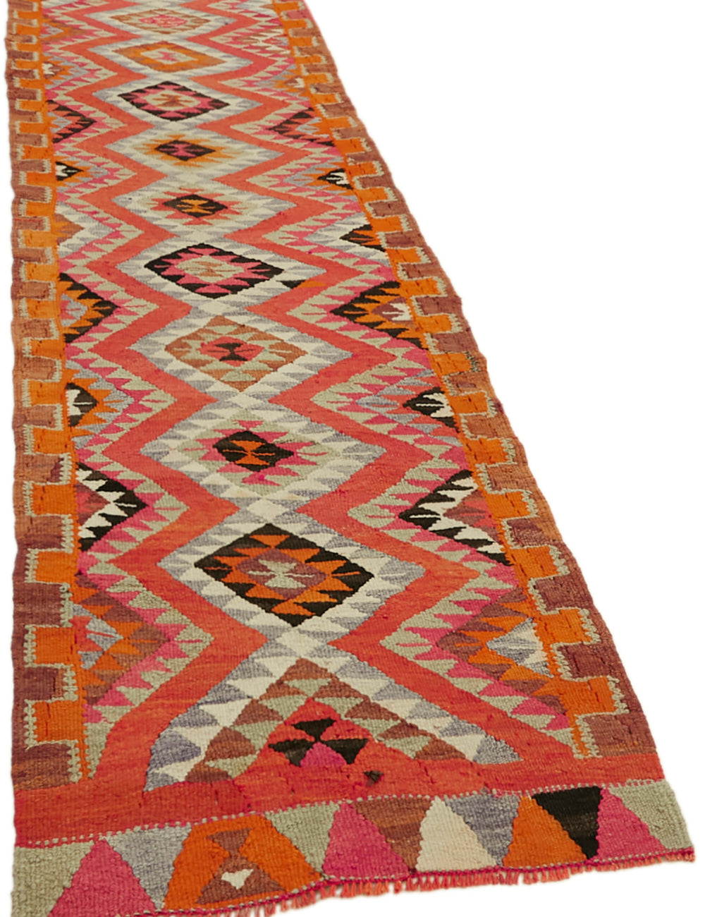 Vintage Heriki Kilim Runner - Hand Restored 95x337cm