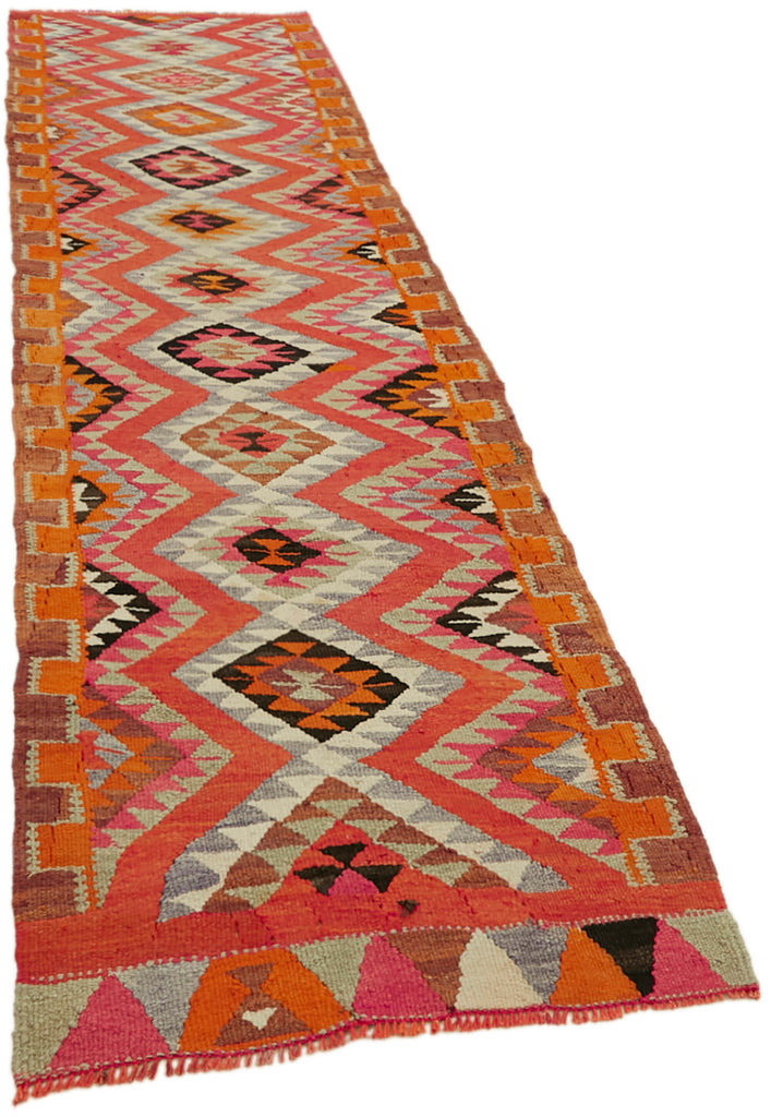 Vintage Heriki Kilim Runner - Hand Restored 95x337cm detail image 2 at Sama Rugs