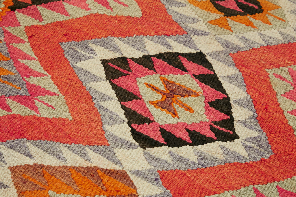 Vintage Heriki Kilim Runner - Hand Restored 95x337cm detail image 5 at Sama Rugs