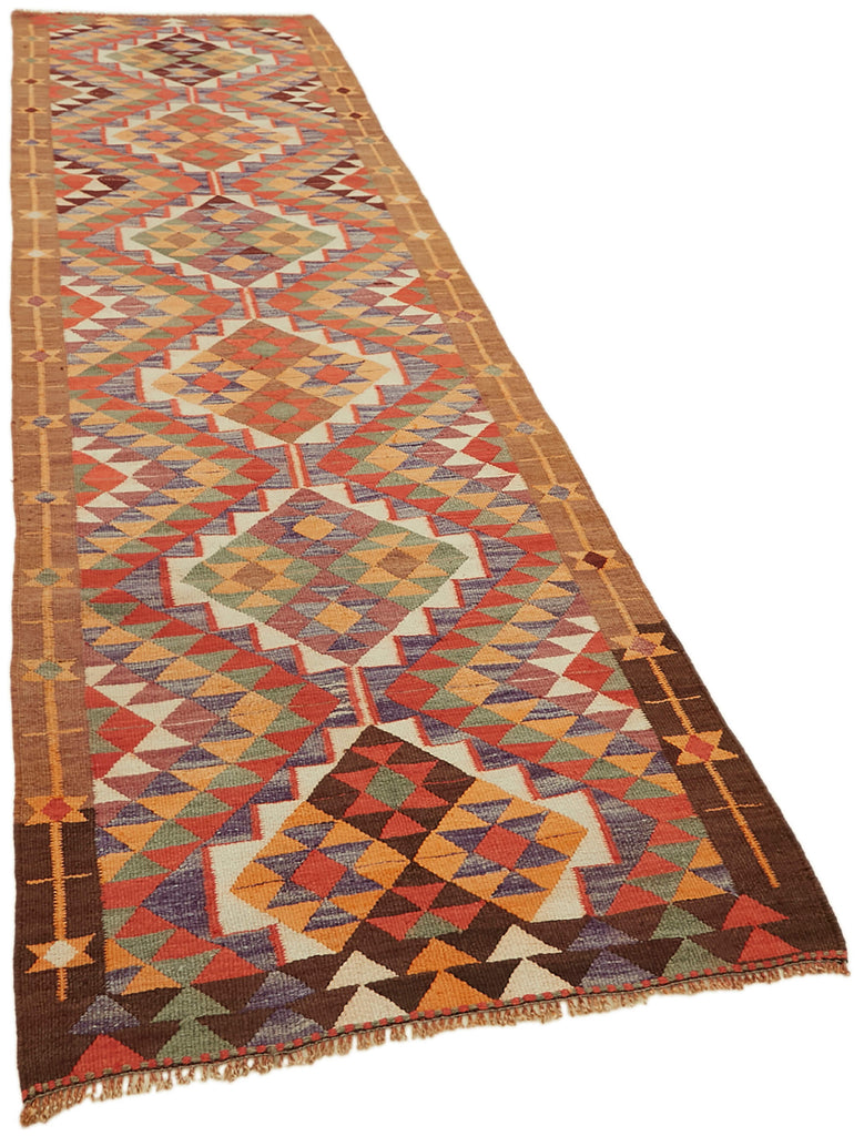 Vintage Heriki Kilim Runner - Collected Kilim 106x358cm detail image 2 at Sama Rugs