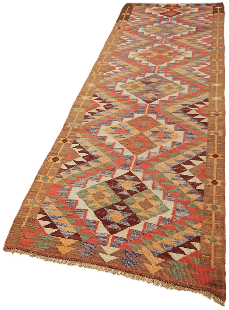 Vintage Heriki Kilim Runner - Collected Kilim 106x358cm detail image 3 at Sama Rugs