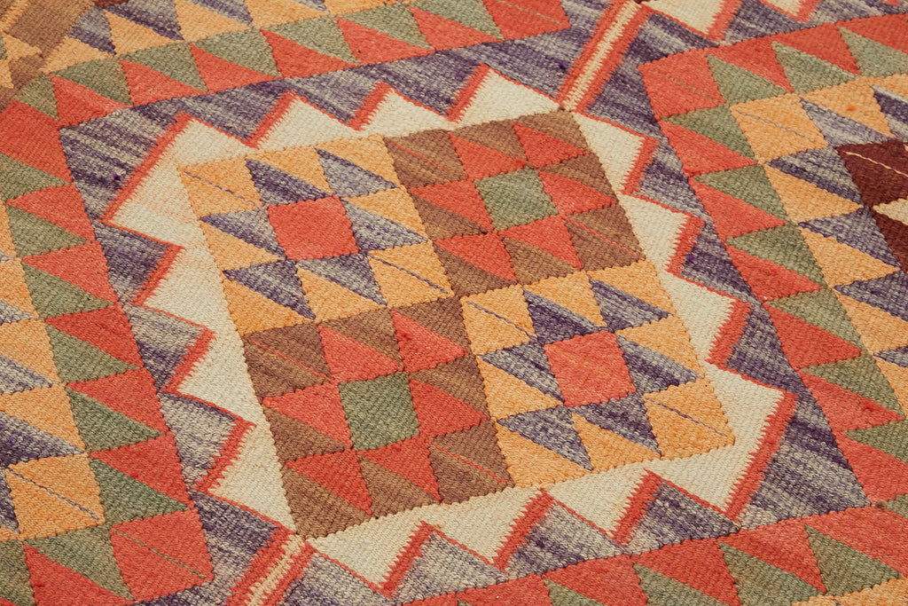 Vintage Heriki Kilim Runner - Collected Kilim 106x358cm detail image 5 at Sama Rugs