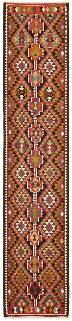 Vintage Heriki Kilim Runner - Woven Journey 83x363cm at Sama Rugs