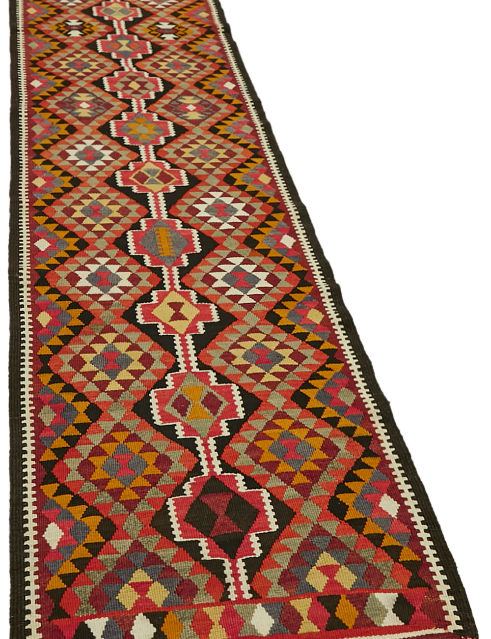 Vintage Heriki Kilim Runner - Woven Journey 83x363cm