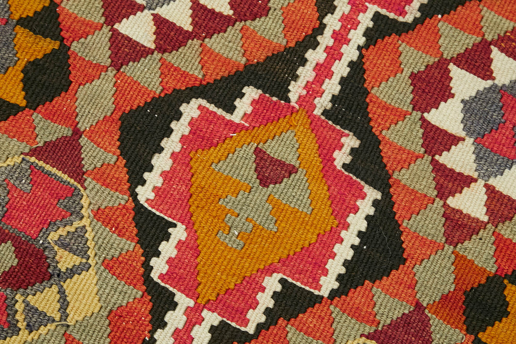Vintage Heriki Kilim Runner - Woven Journey 83x363cm detail image 5 at Sama Rugs