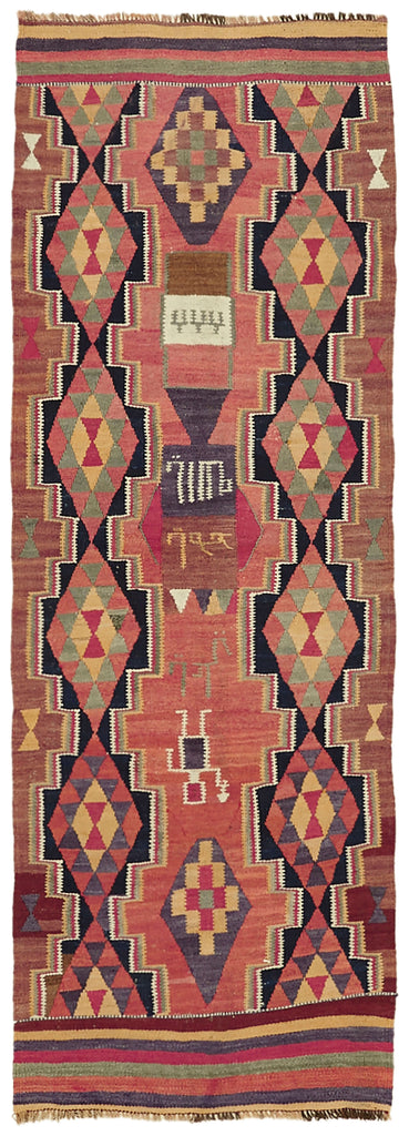 Vintage Heriki Kilim Runner - Artisan Refinished 100x270cm at Sama Rugs