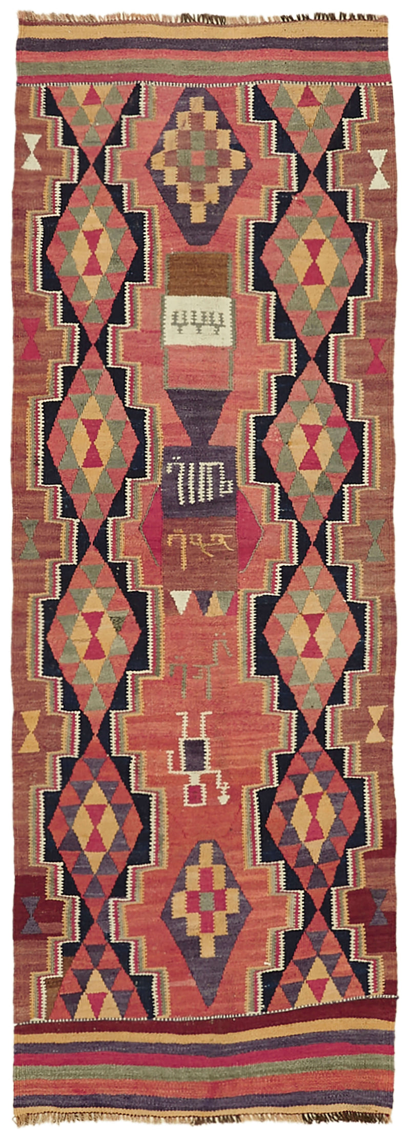 Vintage Heriki Kilim Runner - Artisan Refinished 100x270cm at Sama Rugs