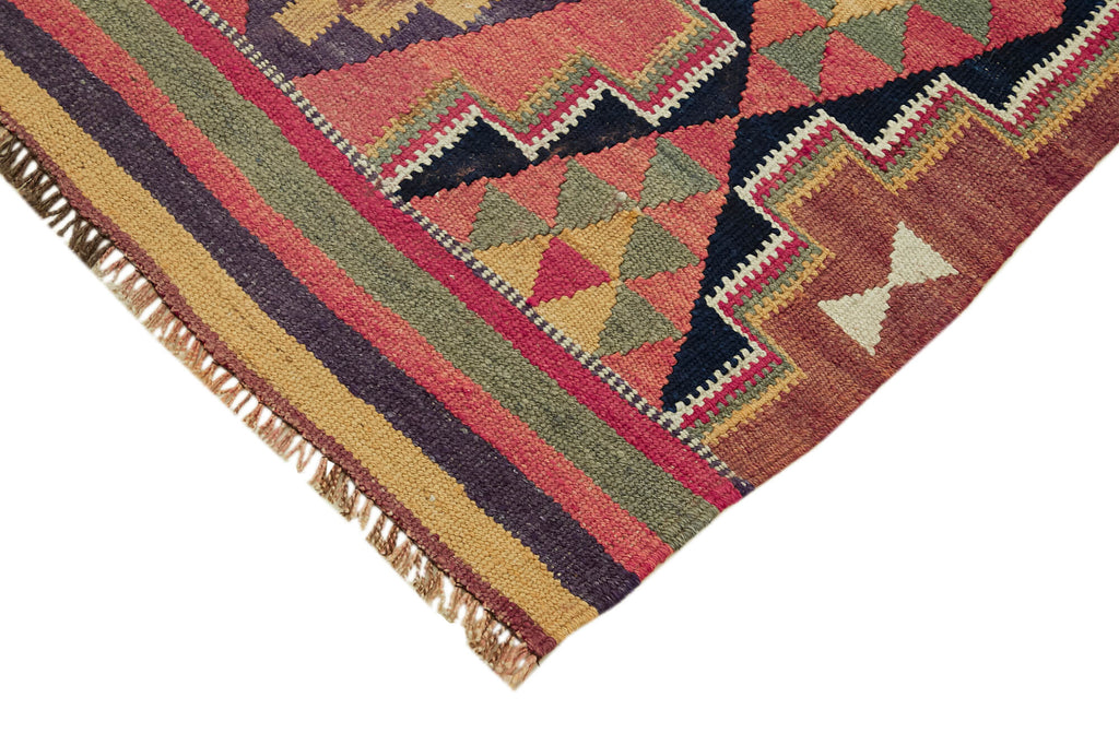 Vintage Heriki Kilim Runner - Artisan Refinished 100x270cm detail image 4 at Sama Rugs