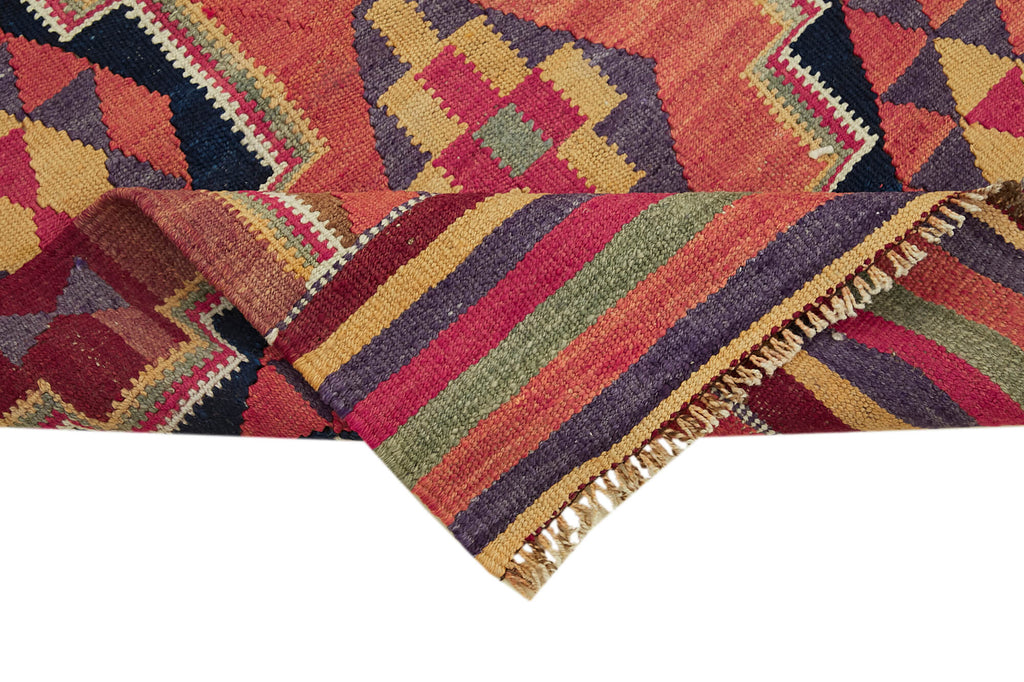 Vintage Heriki Kilim Runner - Artisan Refinished 100x270cm detail image 6 at Sama Rugs