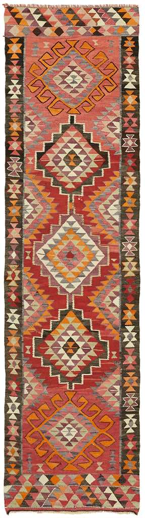 Vintage Heriki Kilim Runner - Global Heritage 100x345cm at Sama Rugs