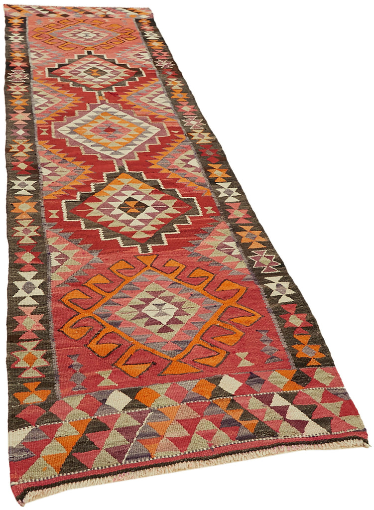 Vintage Heriki Kilim Runner - Global Heritage 100x345cm detail image 2 at Sama Rugs