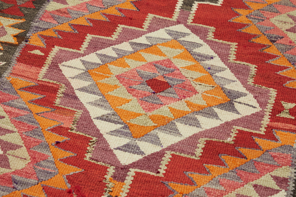 Vintage Heriki Kilim Runner - Global Heritage 100x345cm detail image 5 at Sama Rugs