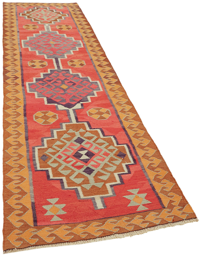 Vintage Heriki Kilim Runner - Timeless Passage 98x326cm detail image 2 at Sama Rugs