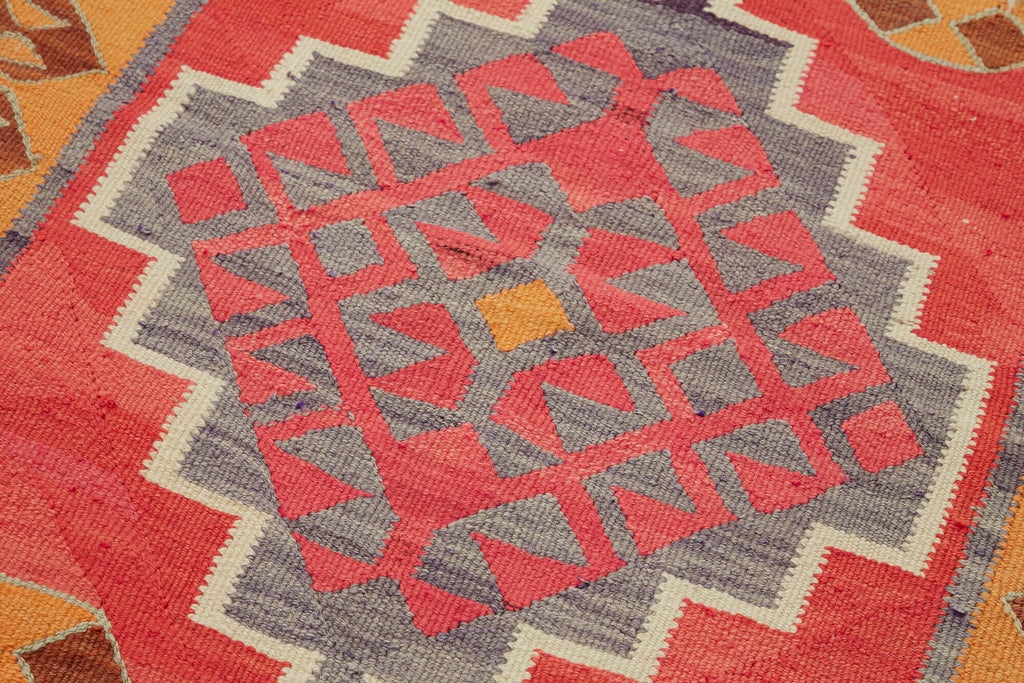 Vintage Heriki Kilim Runner - Timeless Passage 98x326cm detail image 5 at Sama Rugs