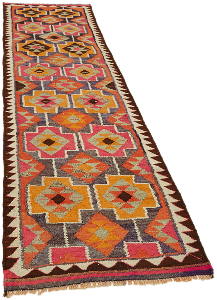 Vintage Heriki Kilim Runner - Heritage Trail 93x322cm detail image 2 at Sama Rugs