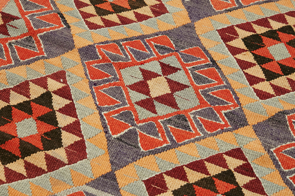 Vintage Heriki Kilim Runner - Collected Corridor 111x350cm detail image 5 at Sama Rugs