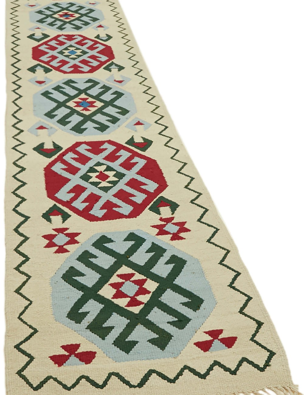 Vintage Heriki Kilim Runner - Restored Nomad 85x375cm