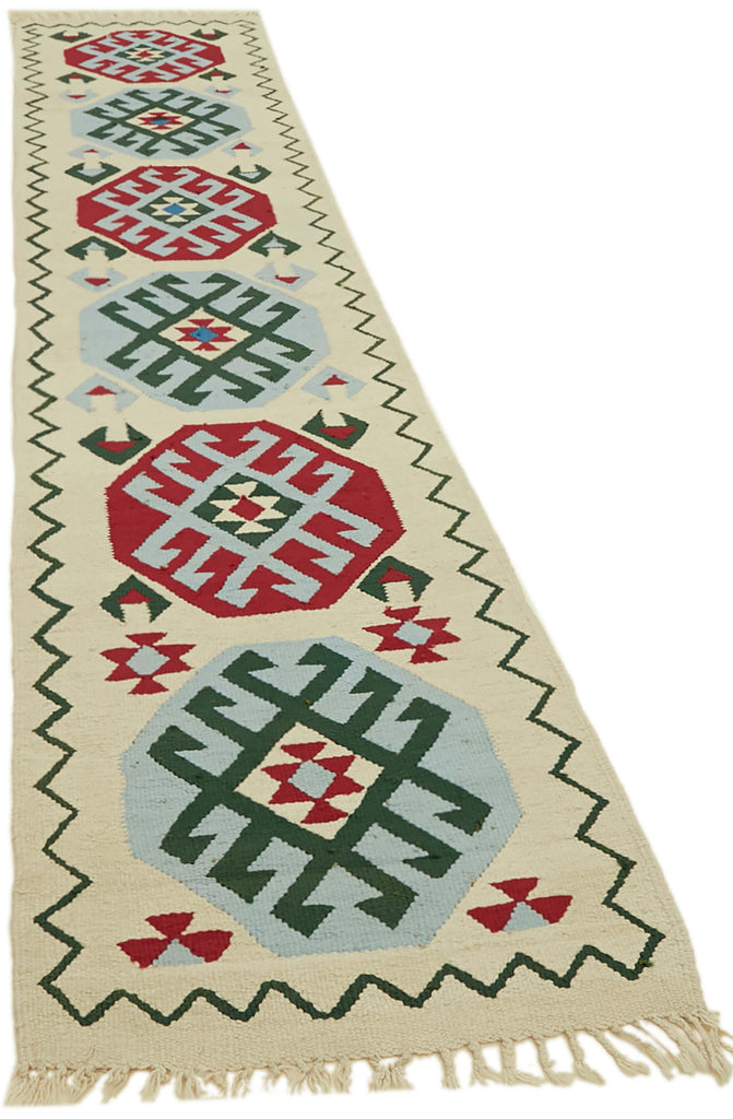 Vintage Heriki Kilim Runner - Restored Nomad 85x375cm detail image 2 at Sama Rugs