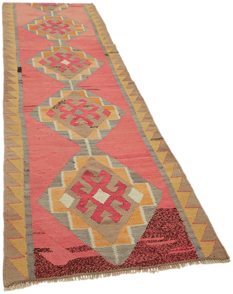 Vintage Heriki Kilim Runner - Wanderer 102x322cm detail image 2 at Sama Rugs