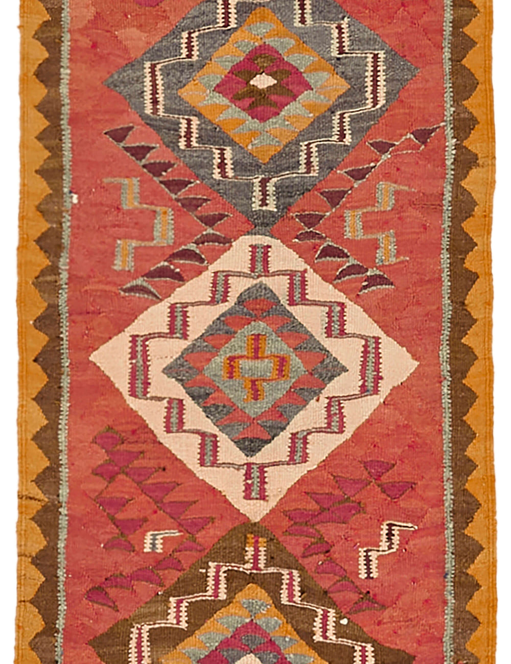 Vintage Heriki Kilim Runner - Anatolian Passage 93x343cm