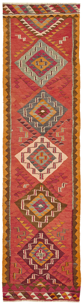 Vintage Heriki Kilim Runner - Anatolian Passage 93x343cm at Sama Rugs